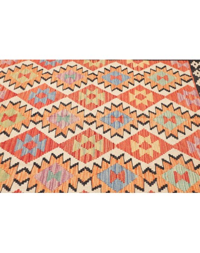 Tappeto Kilim Afghanistan marrone grigio 202x293