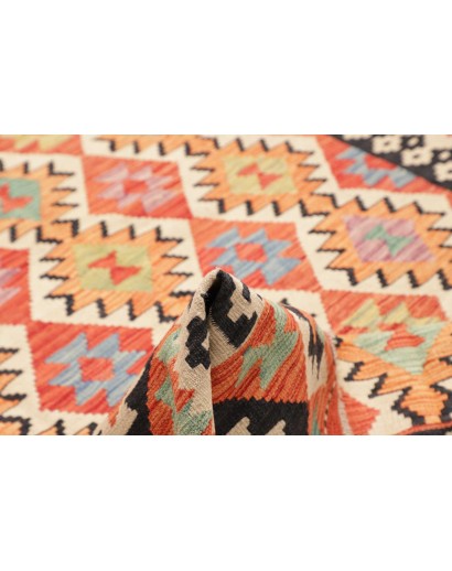 Tappeto Kilim Afghanistan marrone grigio 202x293