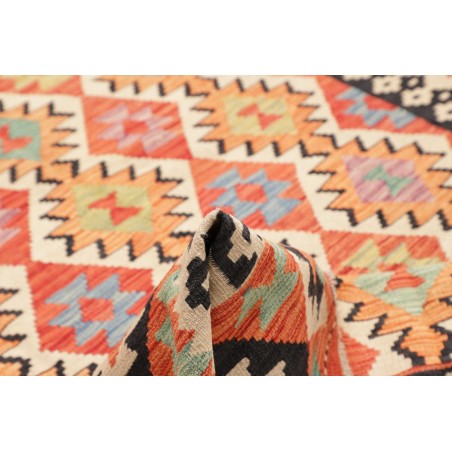 Tappeto Kilim Afghanistan marrone grigio 202x293