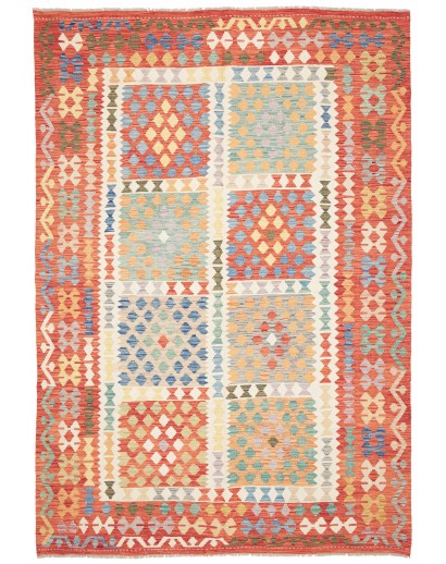 Tappeto Kilim Afghanistan marrone 200x287