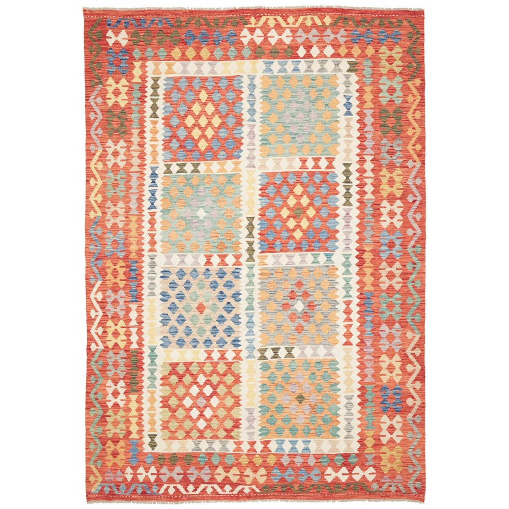 Tappeto Kilim Afghanistan marrone 200x287