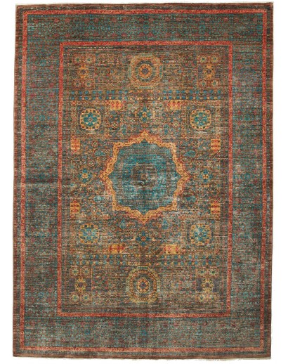 Tappeto Mamlouk Pakistan azzurro verde 169x232