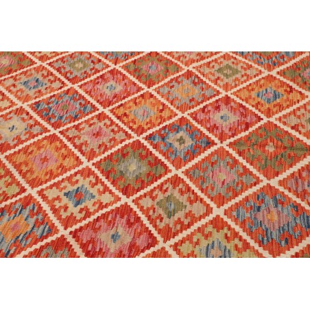 Tappeto Kilim Afghanistan rosso giallo 209x299