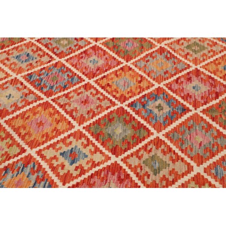 Tappeto Kilim Afghanistan rosso giallo 209x299