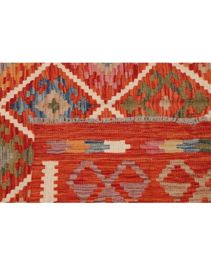 Tappeto Kilim Afghanistan rosso giallo 209x299