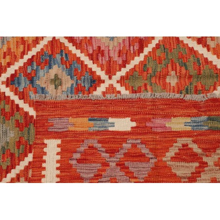 Tappeto Kilim Afghanistan rosso giallo 209x299
