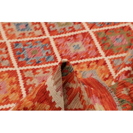 Tappeto Kilim Afghanistan rosso giallo 209x299