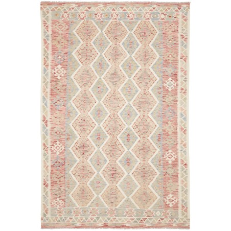 Tappeto Kilim Afghanistan bianco marrone 198x299