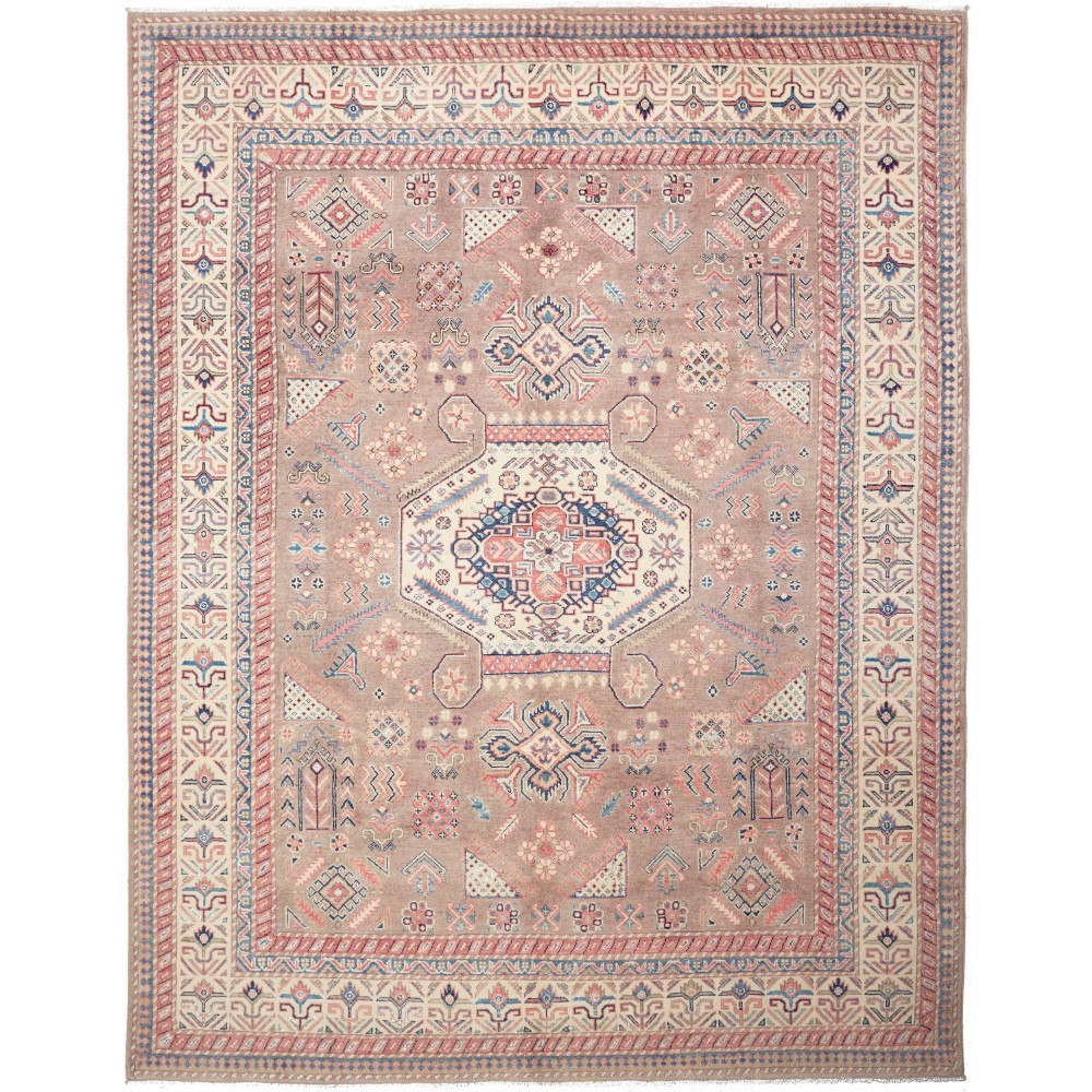 Tappeto Kazak Afghanistan marrone grigio 232x295 Tappeto Kazak Afghanistan marrone grigio 232x295