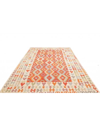 Tappeto Kilim Afghanistan giallo rosso 204x294