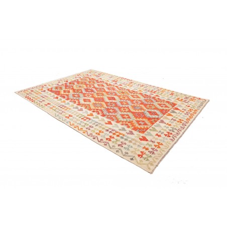 Tappeto Kilim Afghanistan giallo rosso 204x294