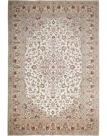 Tappeto Kashan Persia bianco grigio 247x363