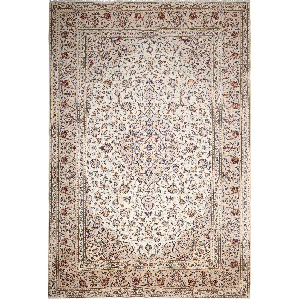 Tappeto Kashan Persia bianco grigio 247x363 Tappeto Kashan Persia bianco grigio 247x363
