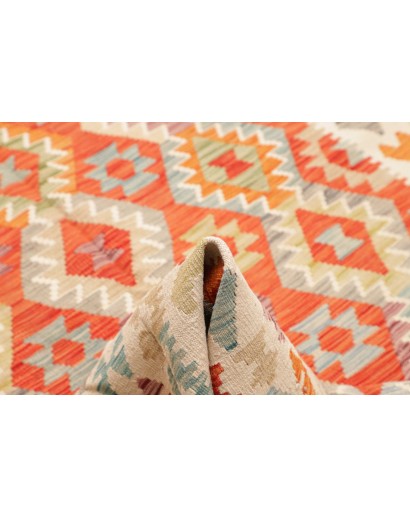 Tappeto Kilim Afghanistan giallo rosso 204x294