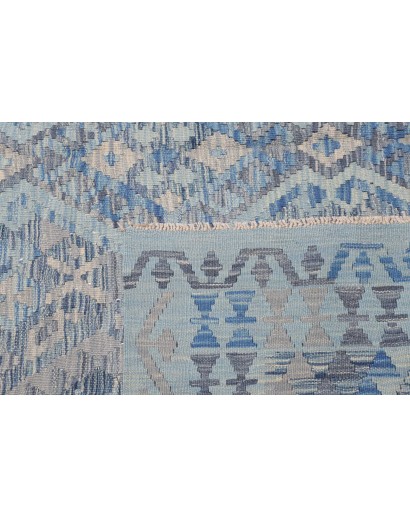 Tappeto Kilim Afghanistan azzurro grigio 181x234