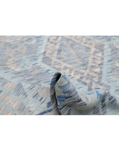Tappeto Kilim Afghanistan azzurro grigio 181x234