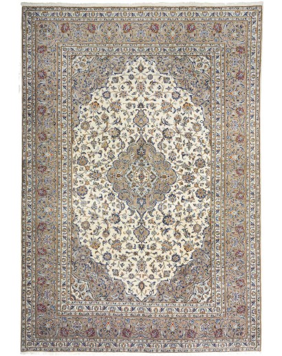 Tappeto Kashan Persia beige grigio 207x300