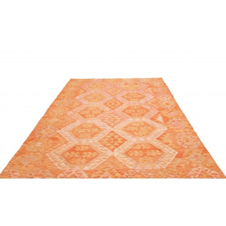Tappeto Kilim Afghanistan arancione marrone 201x305