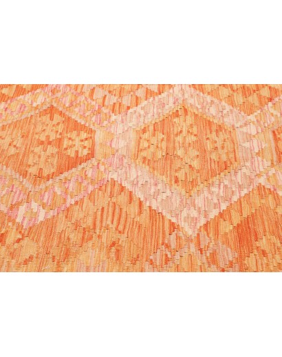 Tappeto Kilim Afghanistan arancione marrone 201x305