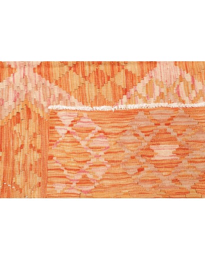 Tappeto Kilim Afghanistan arancione marrone 201x305