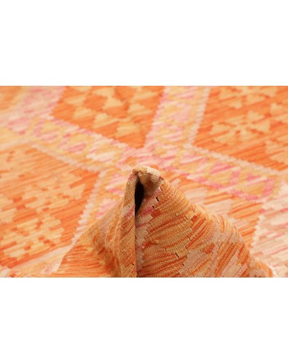 Tappeto Kilim Afghanistan arancione marrone 201x305