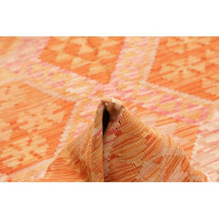 Tappeto Kilim Afghanistan arancione marrone 201x305