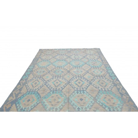 Tappeto Kilim Afghanistan azzurro beige 201x295