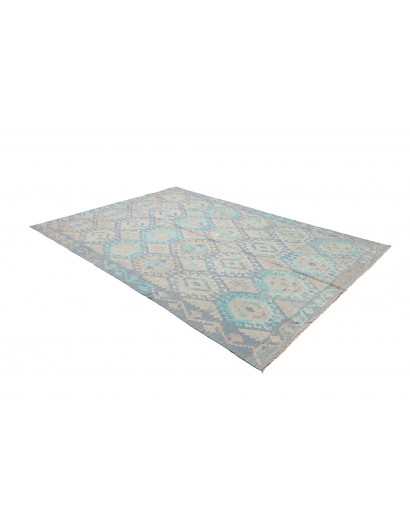 Tappeto Kilim Afghanistan azzurro beige 201x295