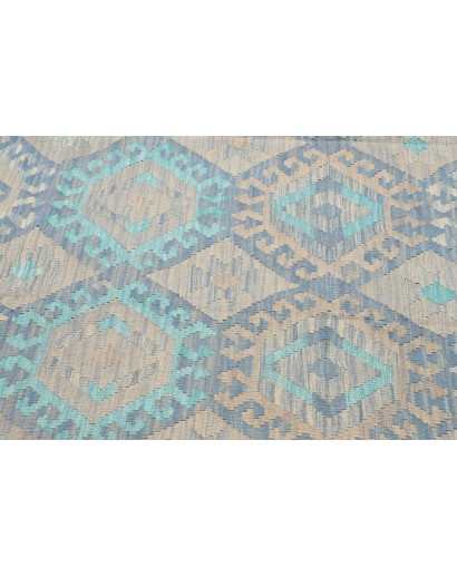 Tappeto Kilim Afghanistan azzurro beige 201x295