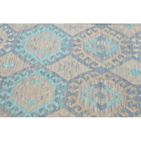 Tappeto Kilim Afghanistan azzurro beige 201x295