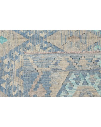 Tappeto Kilim Afghanistan azzurro beige 201x295