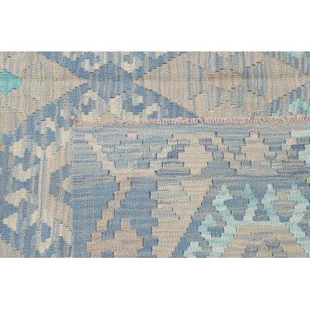 Tappeto Kilim Afghanistan azzurro beige 201x295