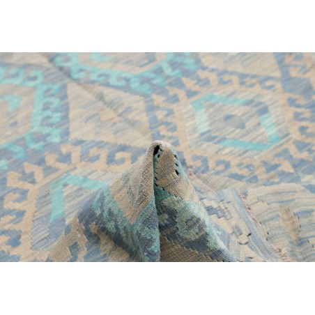 Tappeto Kilim Afghanistan azzurro beige 201x295