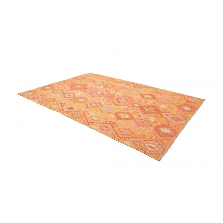 Tappeto Kilim Afghanistan arancione marrone 206x299