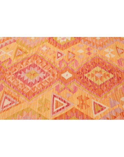 Tappeto Kilim Afghanistan arancione marrone 206x299