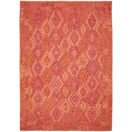 Tappeto Kilim Afghanistan rosso arancione 208x292