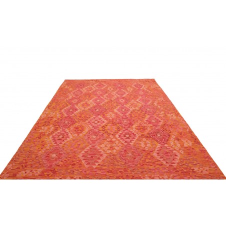 Tappeto Kilim Afghanistan rosso arancione 208x292