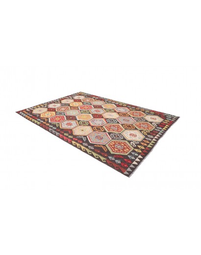 Tappeto Kilim Afghanistan grigio beige 206x290