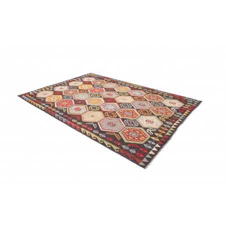 Tappeto Kilim Afghanistan grigio beige 206x290
