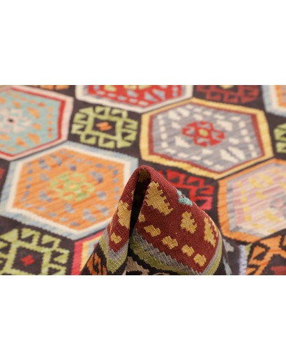 Tappeto Kilim Afghanistan grigio beige 206x290