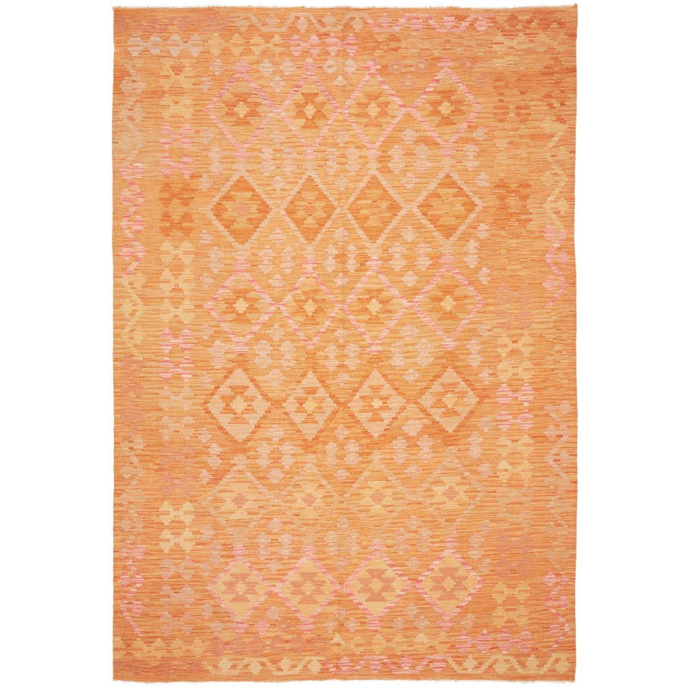 Tappeto Kilim Afghanistan arancione beige 200x291