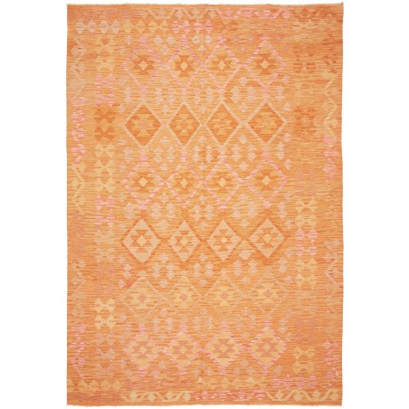 Tappeto Kilim Afghanistan arancione beige 200x291