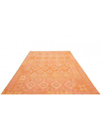 Tappeto Kilim Afghanistan arancione beige 200x291