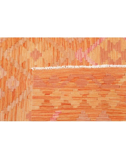 Tappeto Kilim Afghanistan arancione beige 200x291