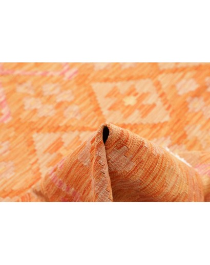 Tappeto Kilim Afghanistan arancione beige 200x291