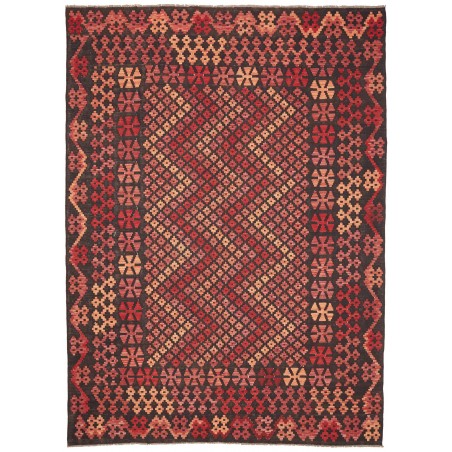 Tappeto Kilim Afghanistan grigio rosso 204x290