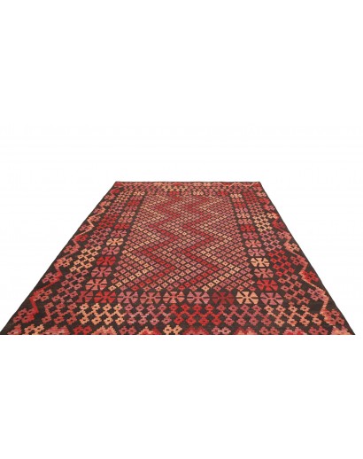 Tappeto Kilim Afghanistan grigio rosso 204x290