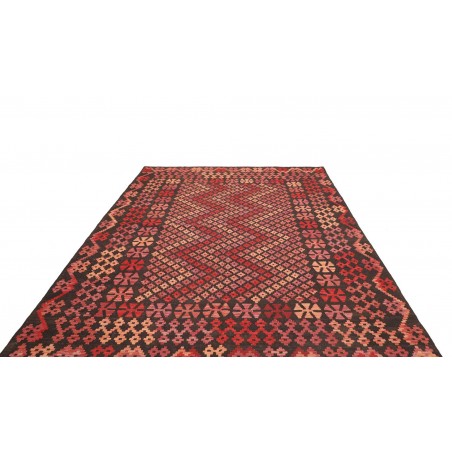 Tappeto Kilim Afghanistan grigio rosso 204x290