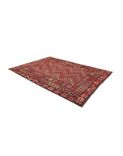 Tappeto Kilim Afghanistan grigio rosso 204x290