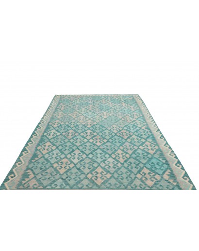 Tappeto Kilim Afghanistan azzurro beige 201x297